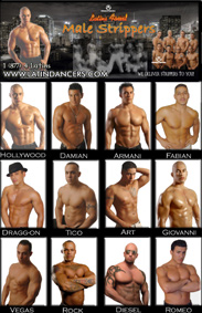 free Latins Finest male stripper flyer