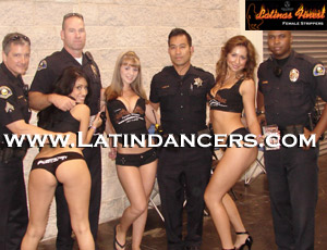 Envy, Summer and Daniella with Anahiem Police
